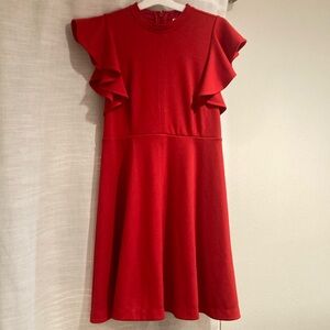 maeve anthropologie red dress